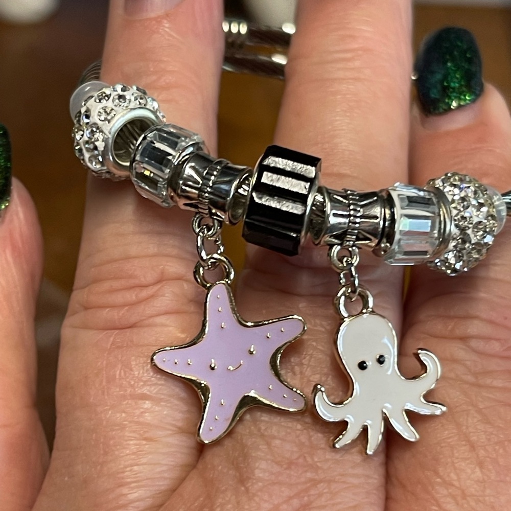 Octopus and star fish bracelet